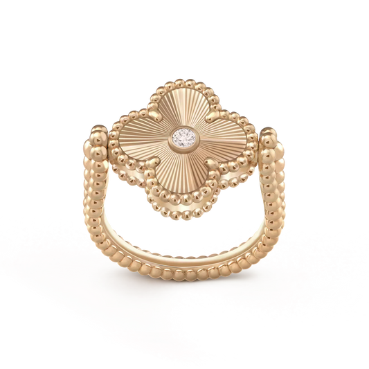[BIJOUX]CLOVER RIVERSIBLE ROSE GOLD RING