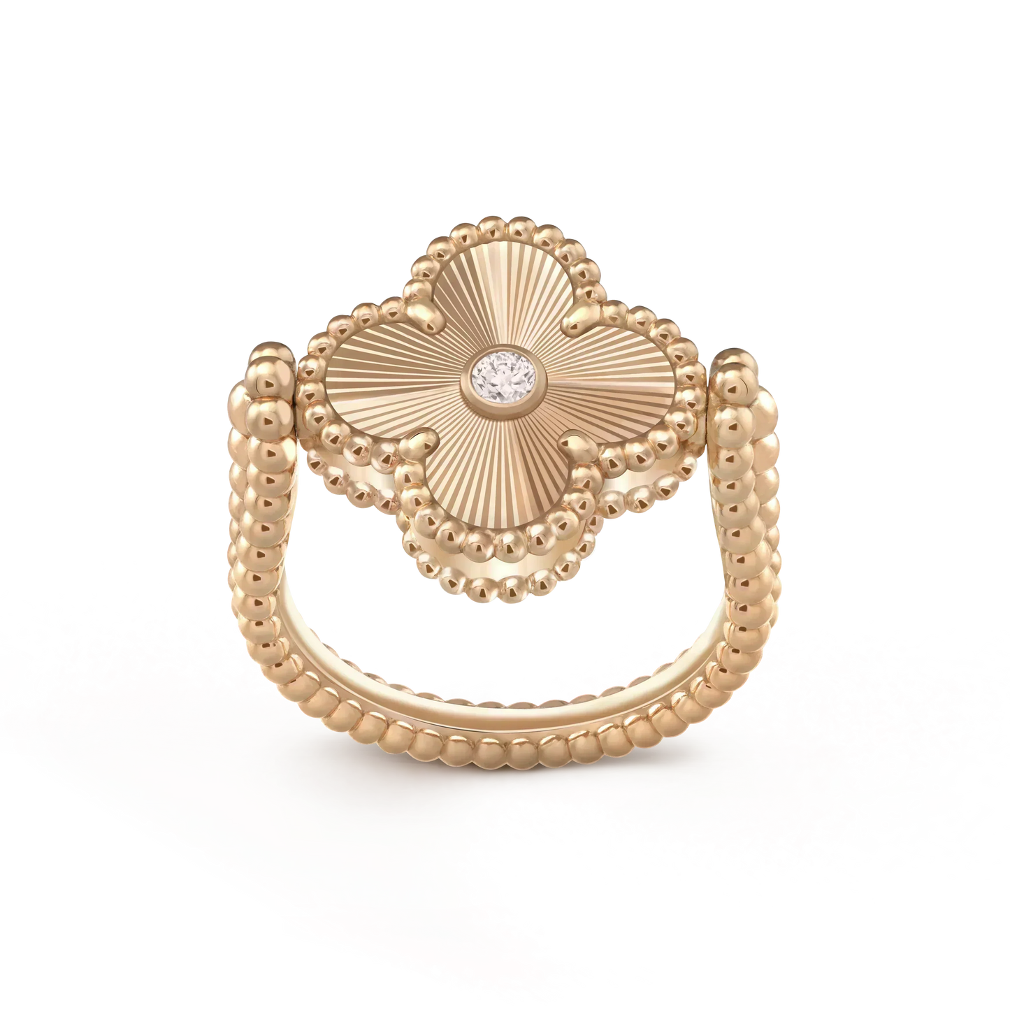 [BIJOUX]CLOVER RIVERSIBLE PINK GOLD RING