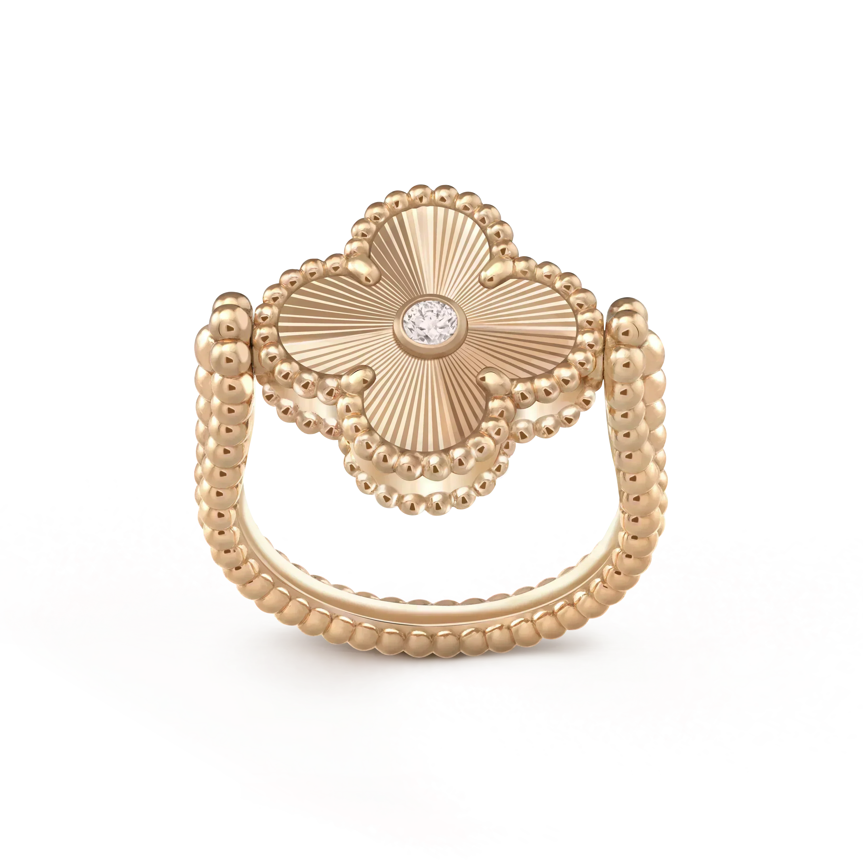 [BIJOUX]CLOVER RIVERSIBLE PINK GOLD RING