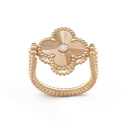 [BIJOUX]CLOVER RIVERSIBLE PINK GOLD RING