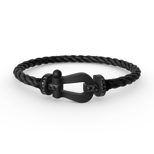[BIJOUX]BRACELET FORCE LARGE SERIES FER A CHEVAL SAMOURAÏ NOIR