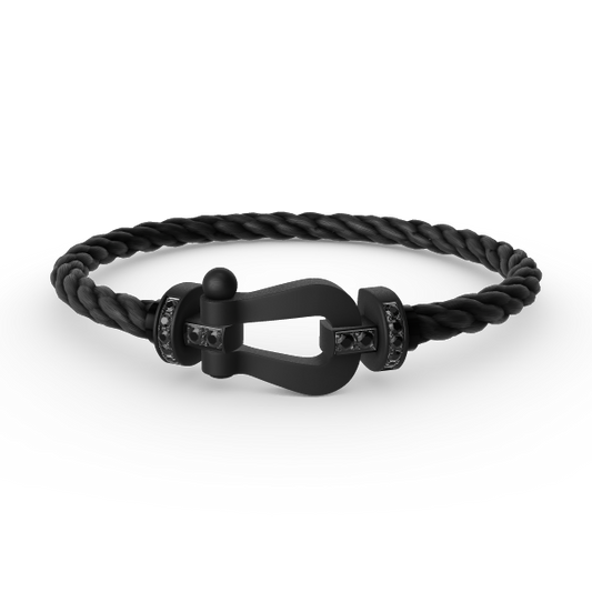 [BIJOUX]BRACELET FORCE LARGE SERIES FER A CHEVAL SAMOURAÏ NOIR