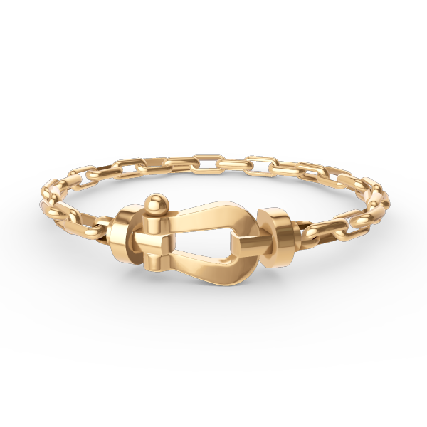 [BIJOUX]BRACELET MÉTAL FERMOIR FER FER À CHEVAL LARGE FORCE