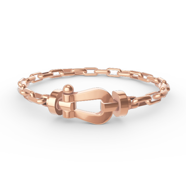 [BIJOUX]BRACELET MÉTAL FERMOIR FER FER À CHEVAL LARGE FORCE