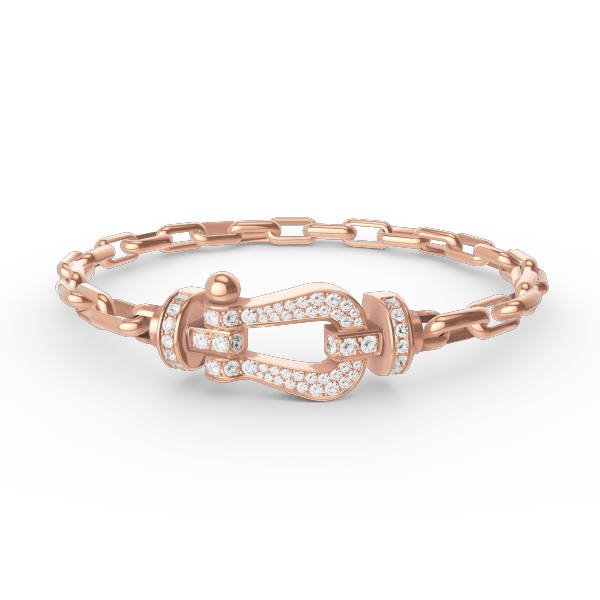 [BIJOUX]BRACELET MÉTAL FERMOIR FER FER À CHEVAL LARGE FORCE
