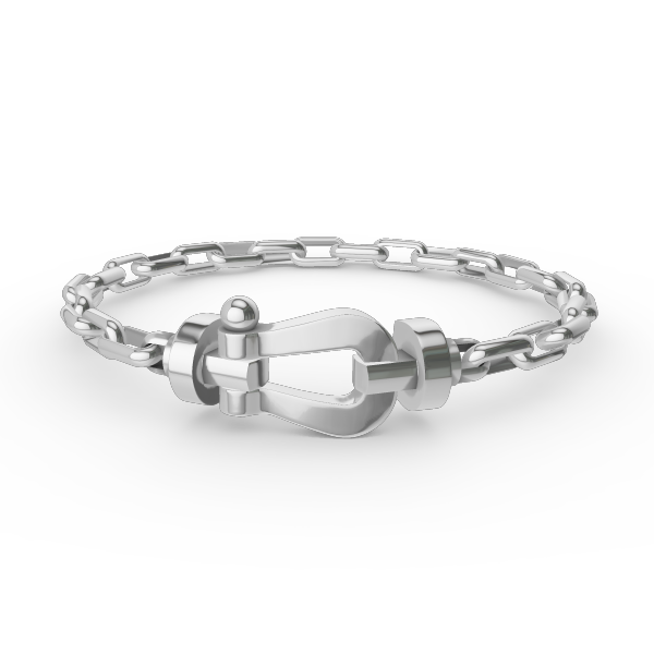 [BIJOUX]BRACELET MÉTAL FERMOIR FER FER À CHEVAL LARGE FORCE