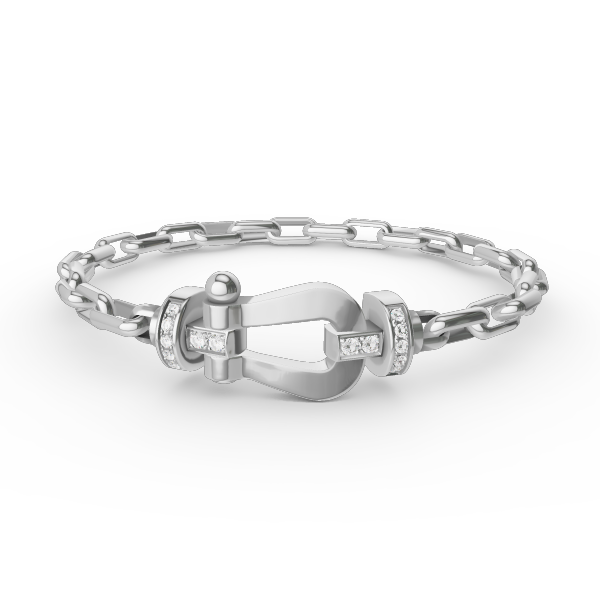 [BIJOUX]BRACELET MÉTAL FERMOIR FER FER À CHEVAL LARGE FORCE