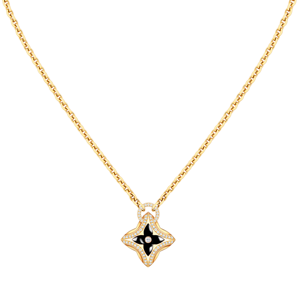 [BIJOUX]STAR PEDANT PINK GOLD DIAMOND NECKLACE