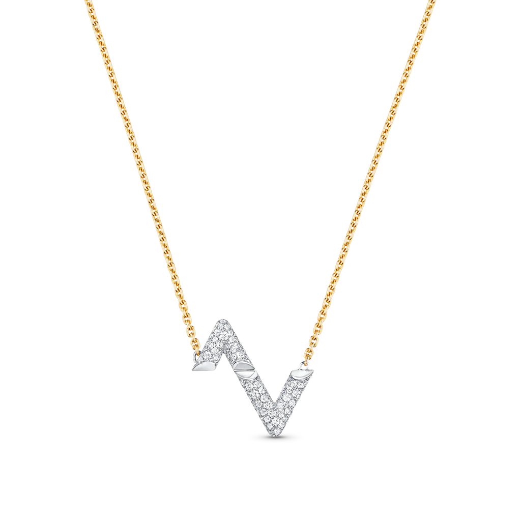 [BIJOUX]VOLT SILVER DIAMOND PEDANT NECKLACE