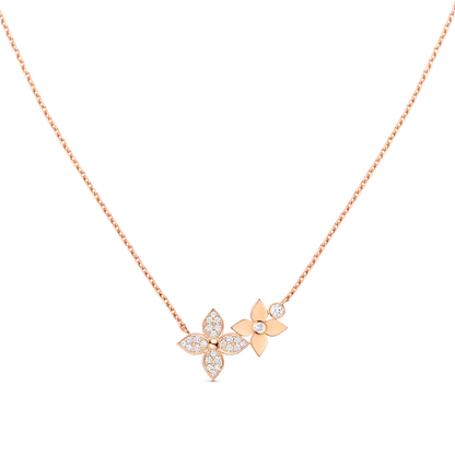 [BIJOUX]STAR BLOSSOM NECKLACE PINK GOLD DIAMONDS