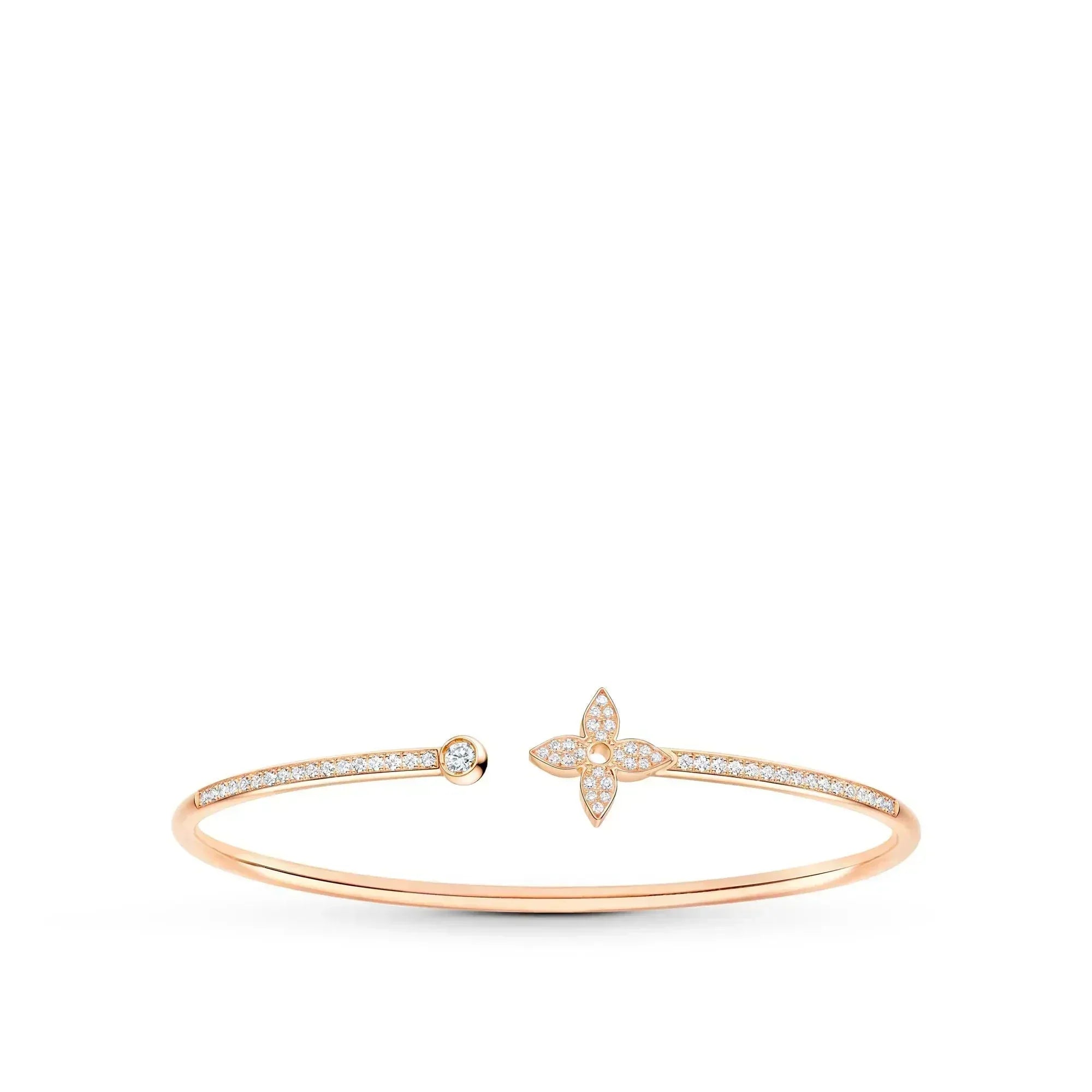 [BIJOUX] IDYLLE BRACELET OUVERT OR ROSE PAVÉ DIAMANTS