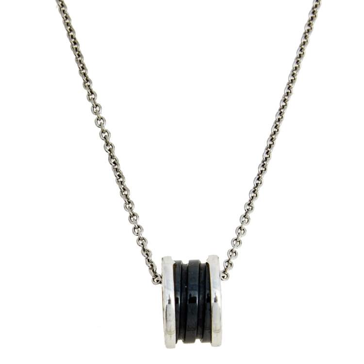 [BIJOUX]ZERO 1 BLACK CERAMIC SILVER NECKLACE