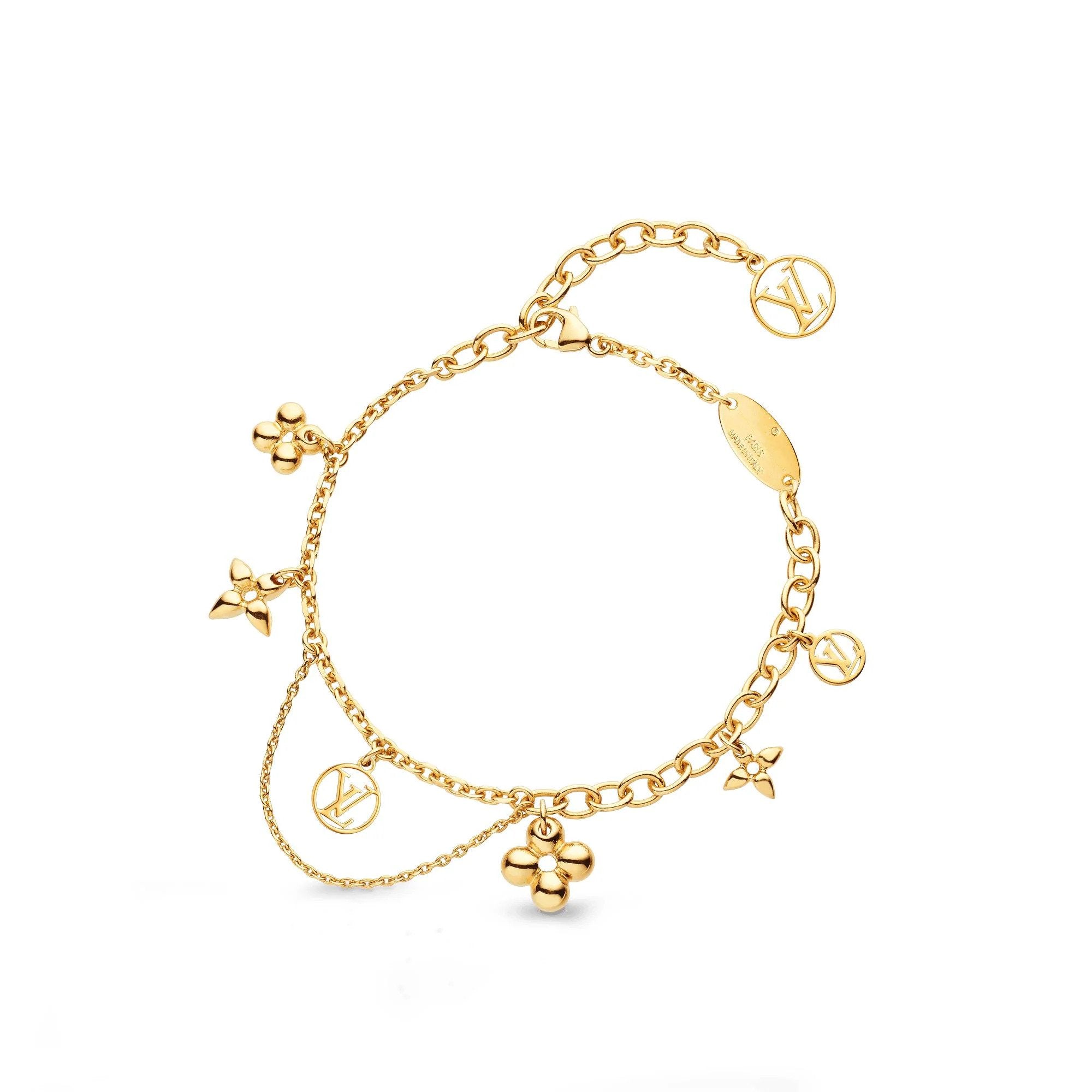 [BIJOUX]BRACELET NACRE OR ROSE FLEURI