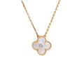 [Topon]CLOVER 15MM DIAMOND WHITE FRITILLARIA NECKLACE