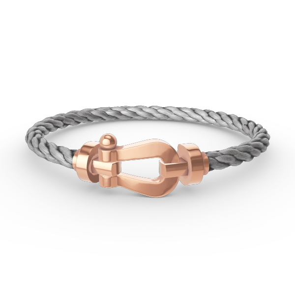[BIJOUX]BRACELET FORCE LARGE FER A CHEVAL SANS DIAMANT OR ROSE