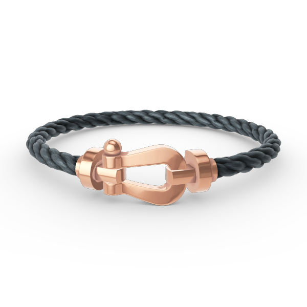 [BIJOUX]BRACELET FORCE LARGE FER A CHEVAL SANS DIAMANT OR ROSE