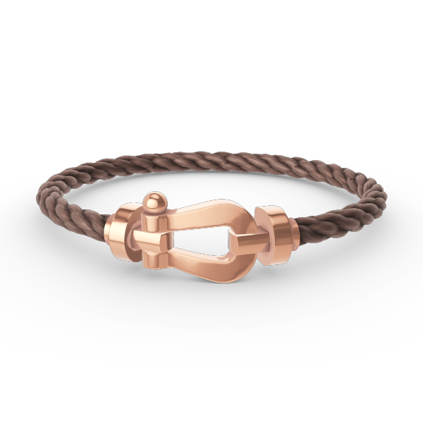 [BIJOUX]BRACELET FORCE LARGE FER A CHEVAL SANS DIAMANT OR ROSE