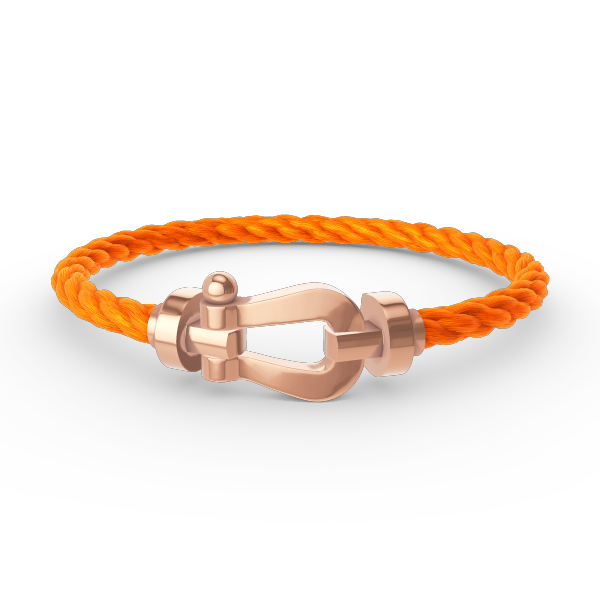[BIJOUX]BRACELET FORCE LARGE FER A CHEVAL SANS DIAMANT OR ROSE