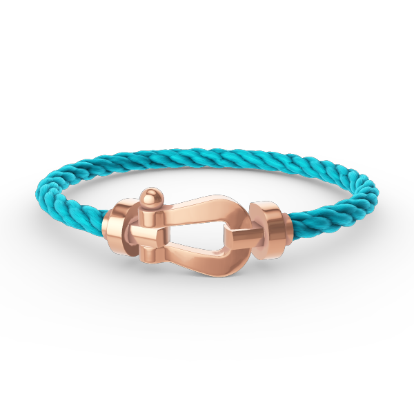 [BIJOUX]BRACELET FORCE LARGE FER A CHEVAL SANS DIAMANT OR ROSE
