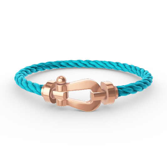 [BIJOUX]BRACELET FORCE LARGE FER A CHEVAL SANS DIAMANT OR ROSE
