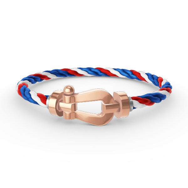 [BIJOUX]BRACELET FORCE LARGE FER A CHEVAL SANS DIAMANT OR ROSE