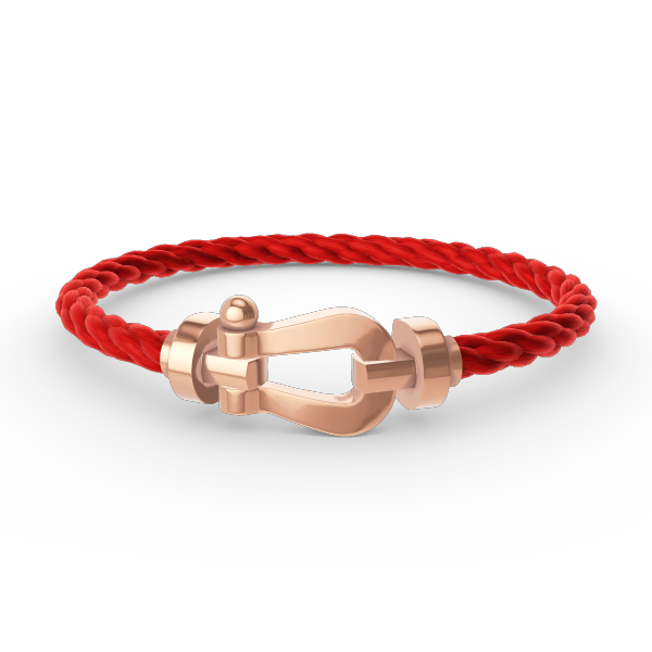 [BIJOUX]BRACELET FORCE LARGE FER A CHEVAL SANS DIAMANT OR ROSE
