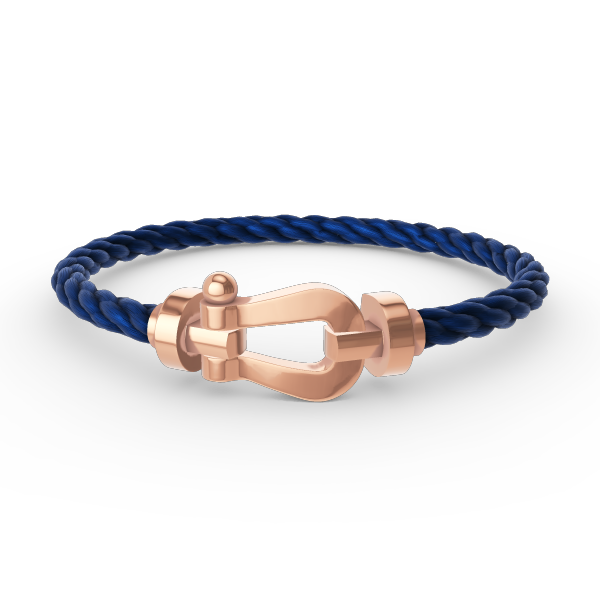 [BIJOUX]BRACELET FORCE LARGE FER A CHEVAL SANS DIAMANT OR ROSE
