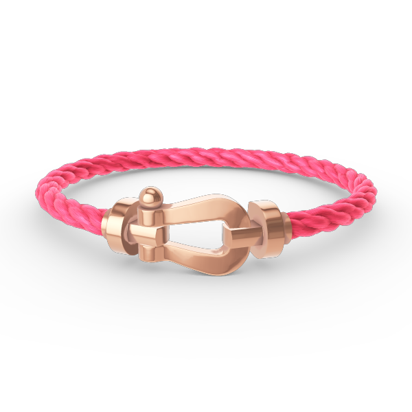[BIJOUX]BRACELET FORCE LARGE FER A CHEVAL SANS DIAMANT OR ROSE