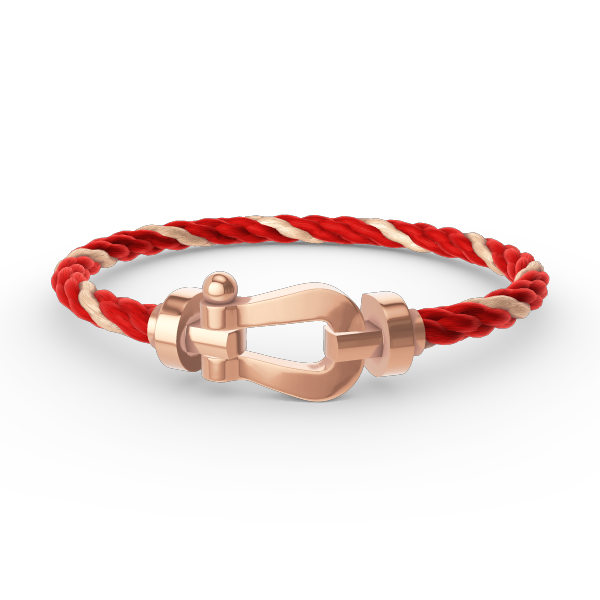 [BIJOUX]BRACELET FORCE LARGE FER A CHEVAL SANS DIAMANT OR ROSE