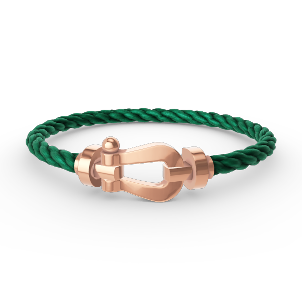 [BIJOUX]BRACELET FORCE LARGE FER A CHEVAL SANS DIAMANT OR ROSE