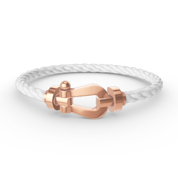 [BIJOUX]BRACELET FORCE LARGE FER A CHEVAL SANS DIAMANT OR ROSE
