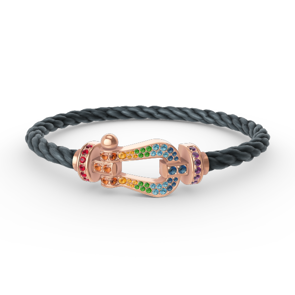 [BIJOUX]BRACELET FORCE GRAND FER À CHEVAL COULEUR DIAMANT OR ROSEBIJOUX