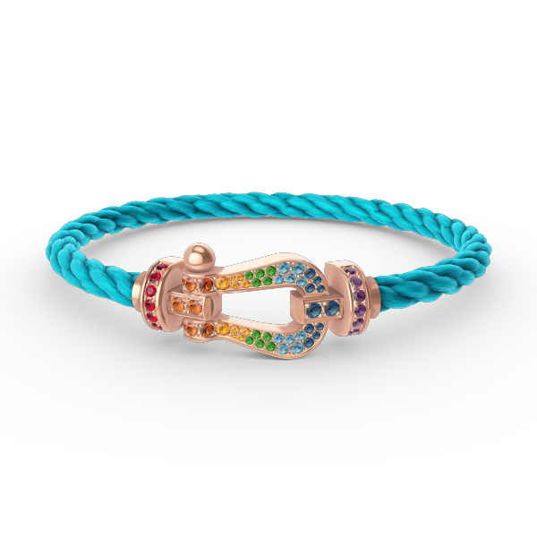 [BIJOUX]BRACELET FORCE GRAND FER À CHEVAL COULEUR DIAMANT OR ROSEBIJOUX