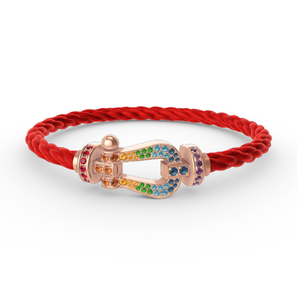 [BIJOUX]BRACELET FORCE GRAND FER À CHEVAL COULEUR DIAMANT OR ROSEBIJOUX