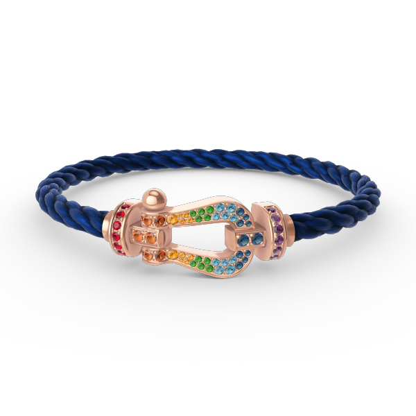 [BIJOUX]BRACELET FORCE GRAND FER À CHEVAL COULEUR DIAMANT OR ROSEBIJOUX