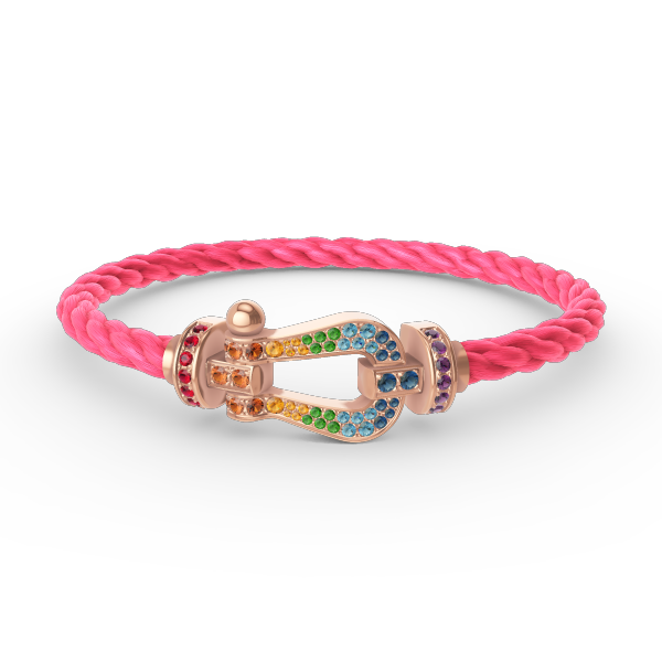 [BIJOUX]BRACELET FORCE GRAND FER À CHEVAL COULEUR DIAMANT OR ROSEBIJOUX