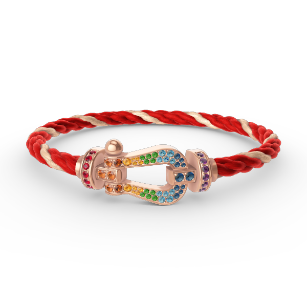 [BIJOUX]BRACELET FORCE GRAND FER À CHEVAL COULEUR DIAMANT OR ROSEBIJOUX