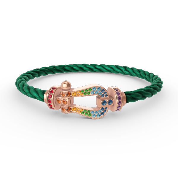 [BIJOUX]BRACELET FORCE GRAND FER À CHEVAL COULEUR DIAMANT OR ROSEBIJOUX