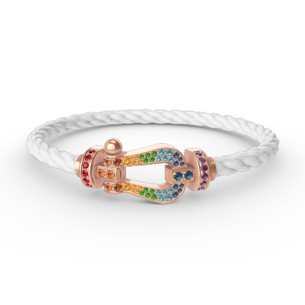 [BIJOUX]BRACELET FORCE GRAND FER À CHEVAL COULEUR DIAMANT OR ROSEBIJOUX
