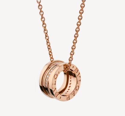 [BIJOUX]ZERO 1 PINK GOLD DIAMOND NECKLACE