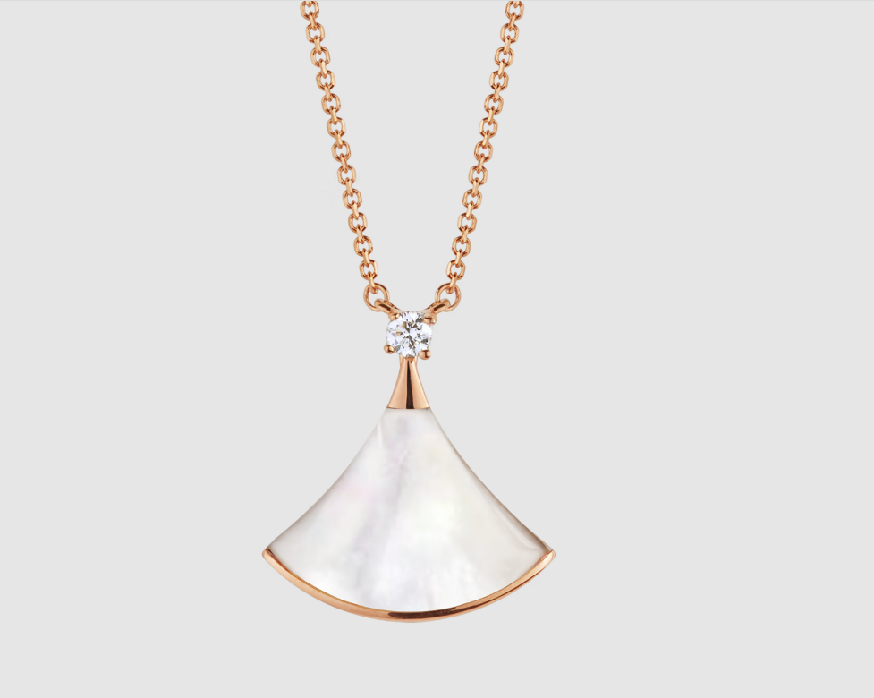 [BIJOUX]ドリームネックレス ホワイトモップ ピンクゴールド ダイヤモンド1個
