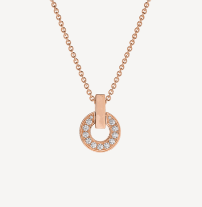 [BIJOUX]GARI NECKLACE PINK GOLD DIAMOND