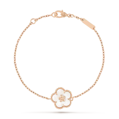 [BIJOUX]LUCKY WHITE MOP PLUM BLOSSOM  BRACELET