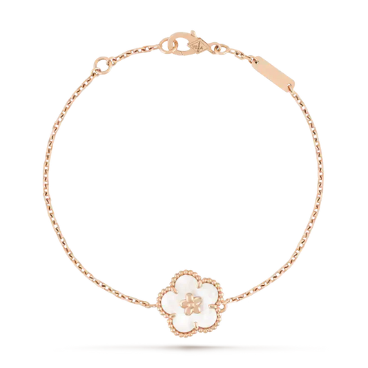 [BIJOUX]LUCKY WHITE MOP PLUM BLOSSOM  BRACELET