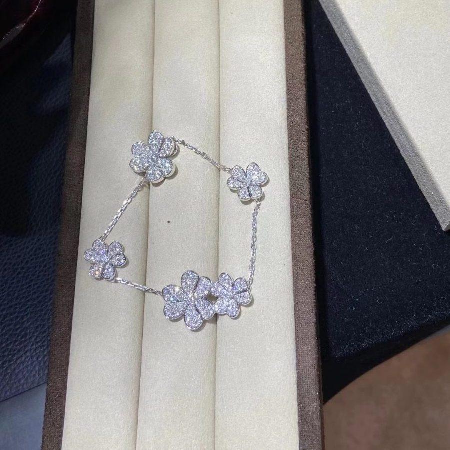 [BIJOUX]BRACELET FRIVOLE ARGENT 5 FLEURS