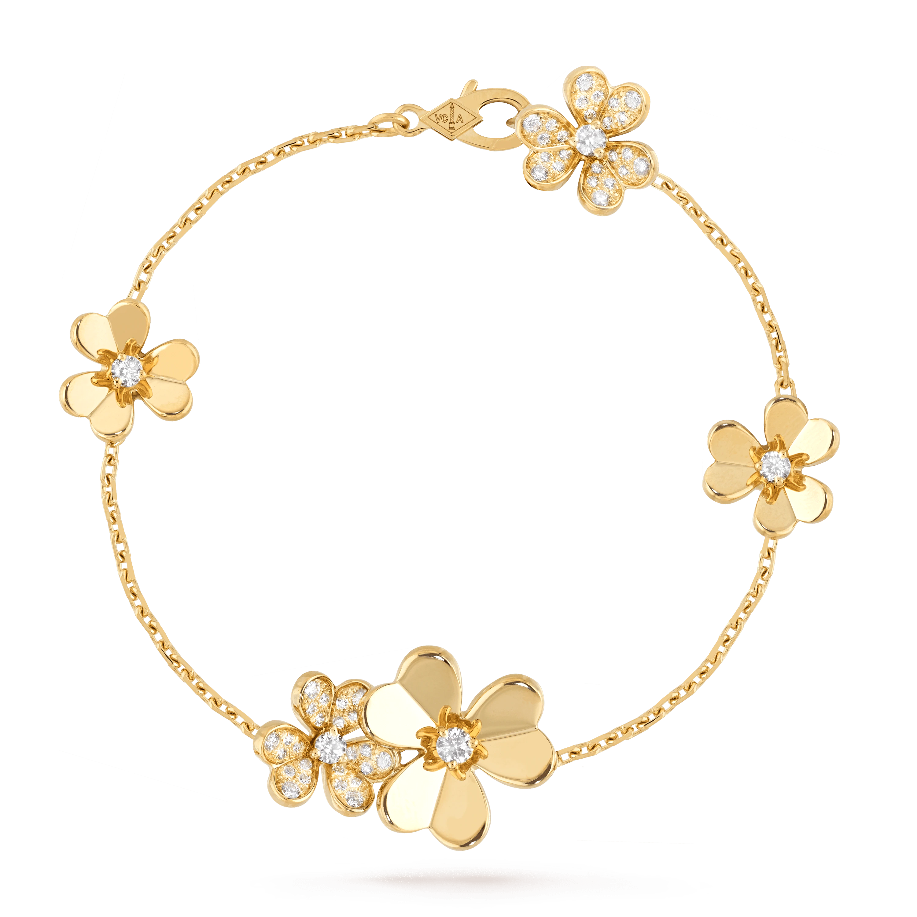 [Topon]FRIVOLE GOLD 5 FLOWERS BRACELET