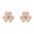 [Topon]FRIVOLE PINK GOLD FLOWER DIAMOND EARRINGS