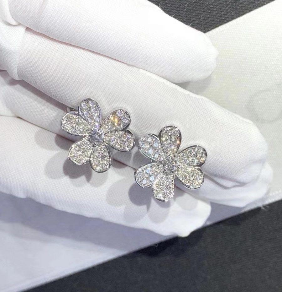 [BIJOUX]フリヴォル シルバー フラワー ダイヤモンド イヤリング