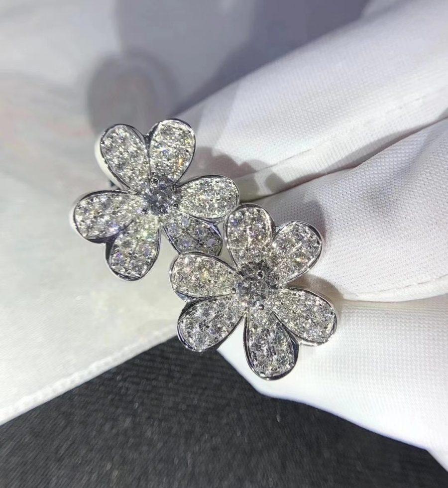 [BIJOUX]フリヴォル シルバー フラワー ダイヤモンド イヤリング
