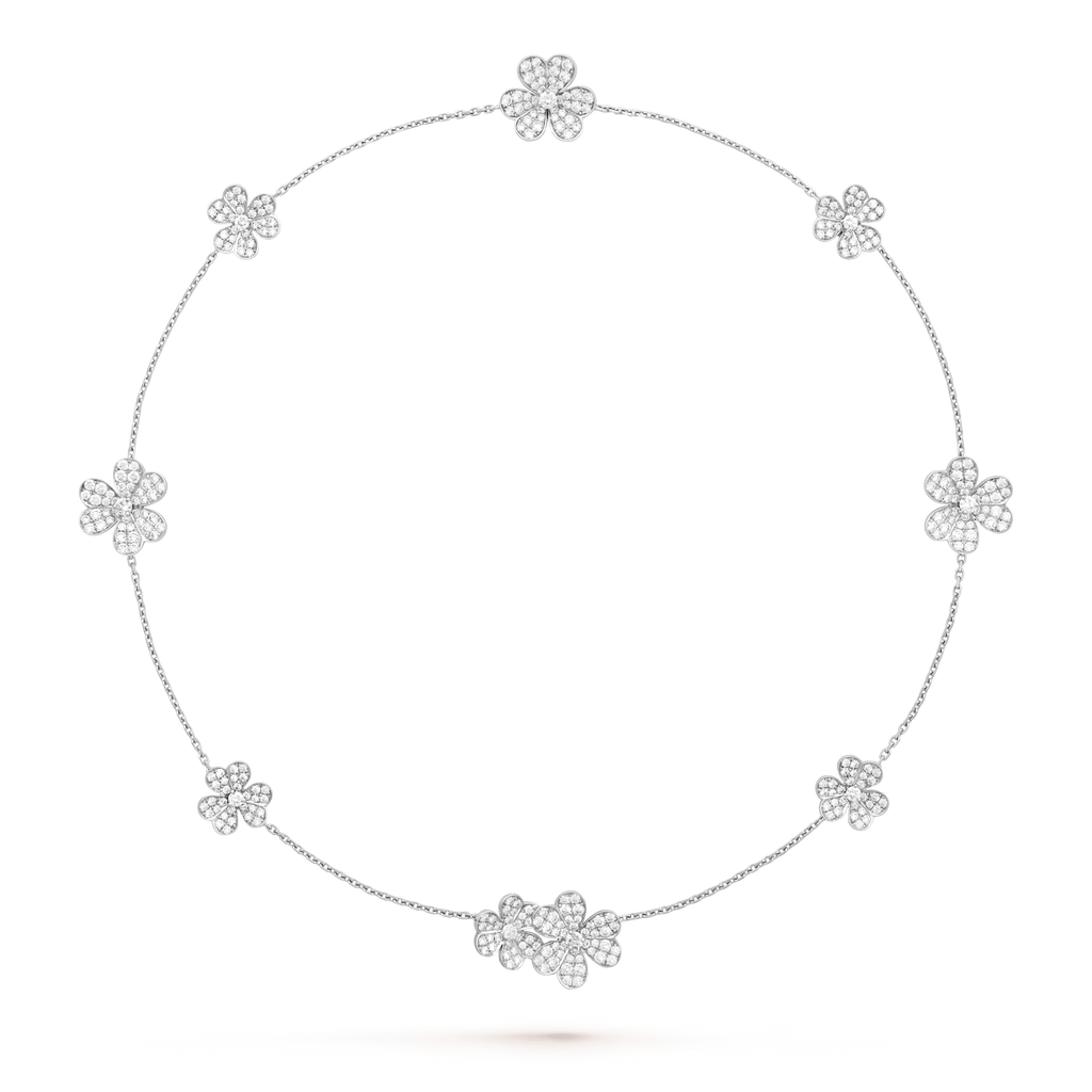 [Topon]FRIVOLE SILVER 9 FLOWERS NECKLACE